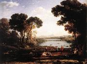Claude Lorrain Landscape with Dancing Figures (The Mill) vg oil painting reproduction